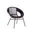 Lagom Black Natural Rattan And Iron Black Chair.