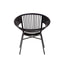 Lagom Black Natural Rattan And Iron Black Chair.
