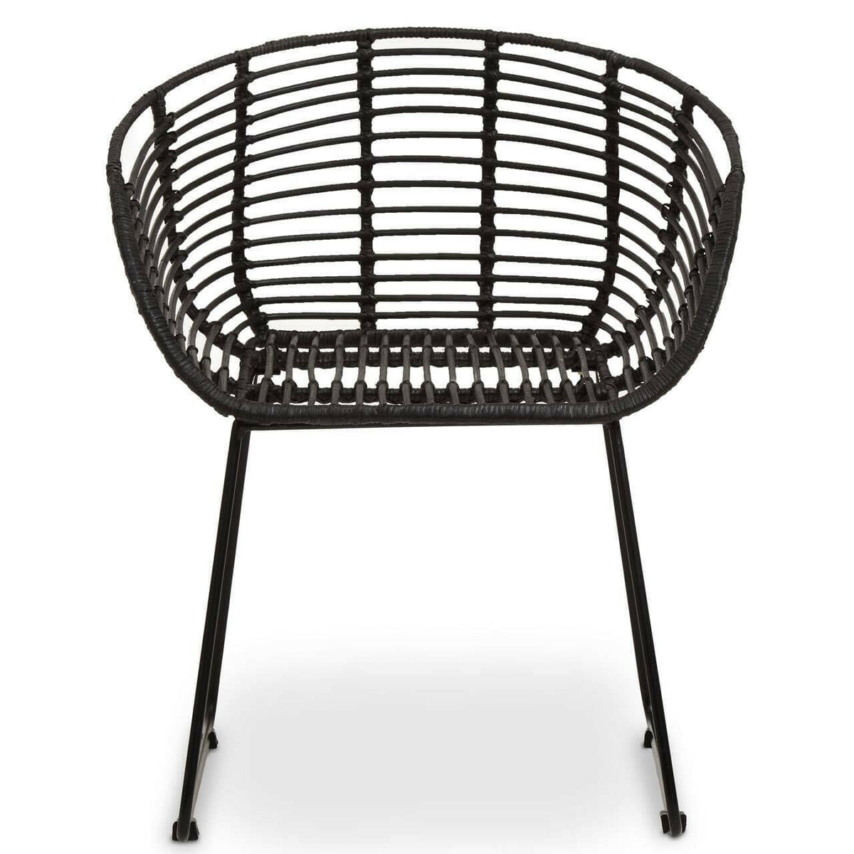 Lagom Black Natural Rattan Chair.