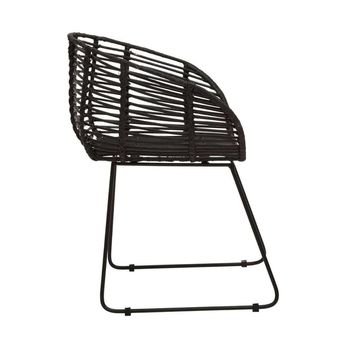 Lagom Black Natural Rattan Chair.