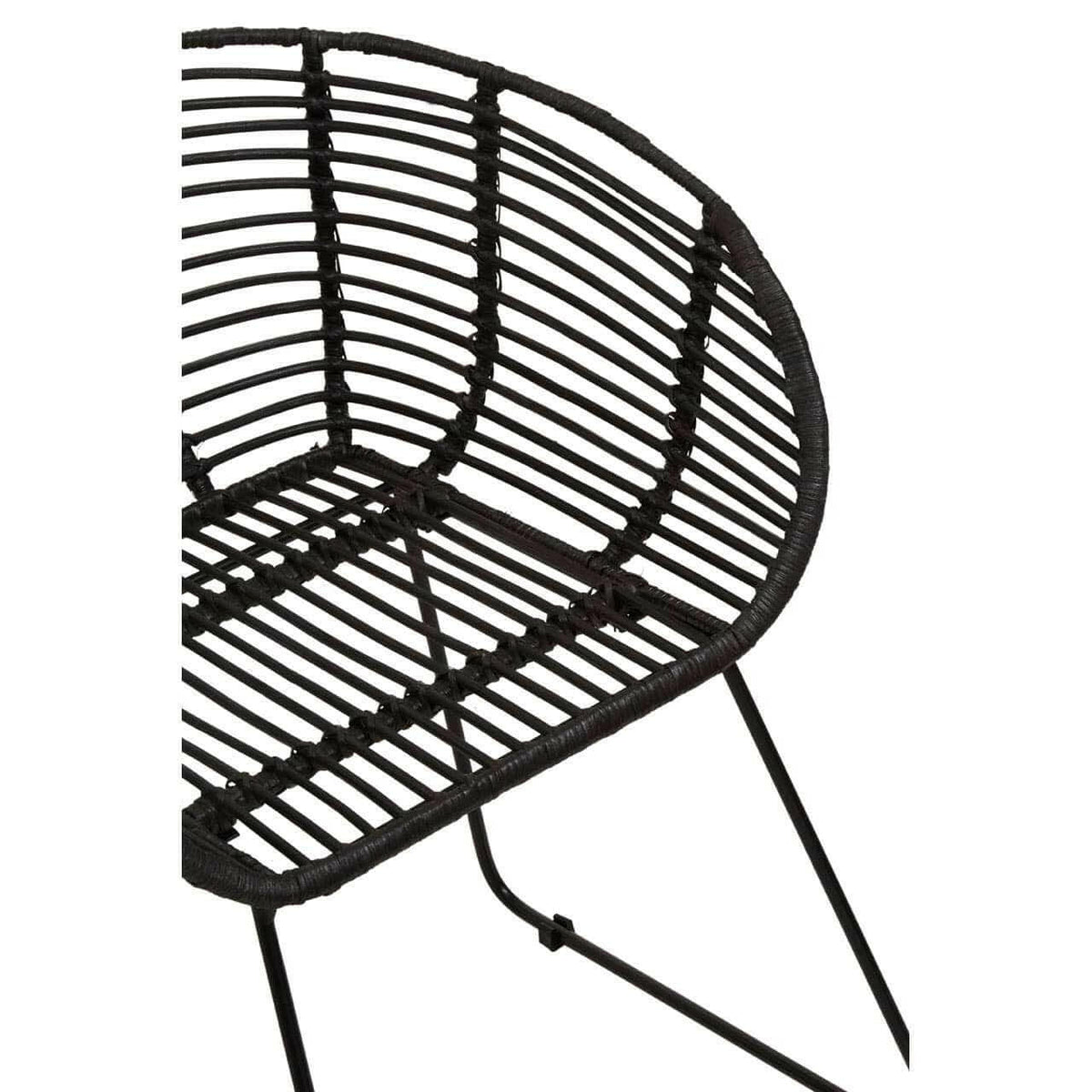 Lagom Black Natural Rattan Chair.