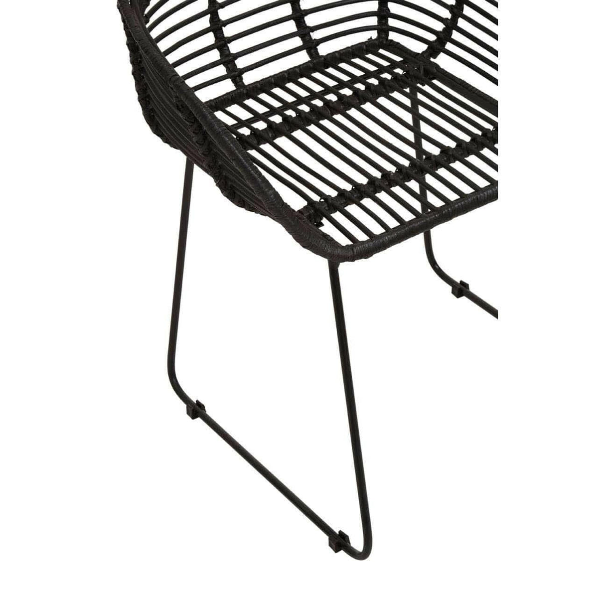 Lagom Black Natural Rattan Chair.