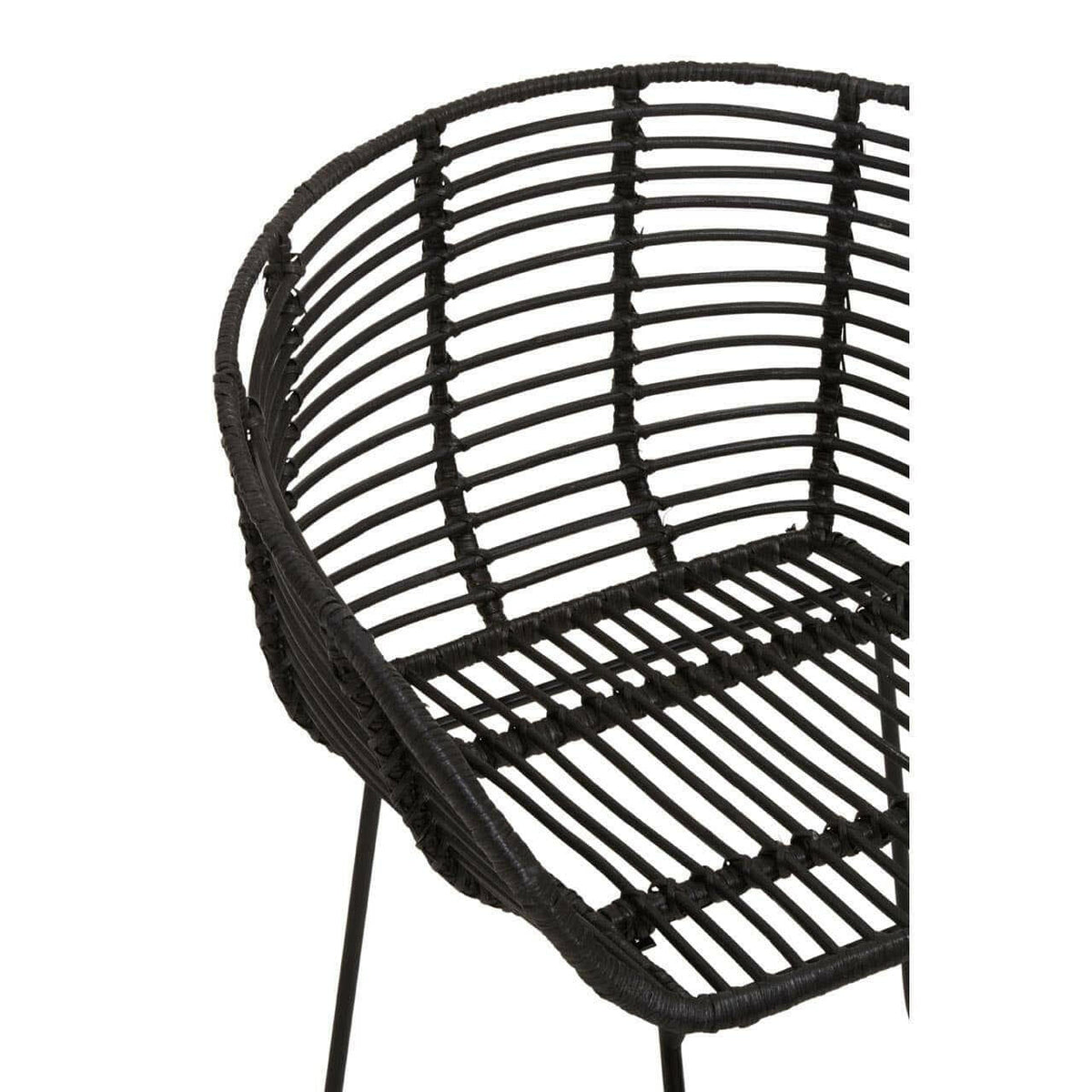 Lagom Black Natural Rattan Chair.