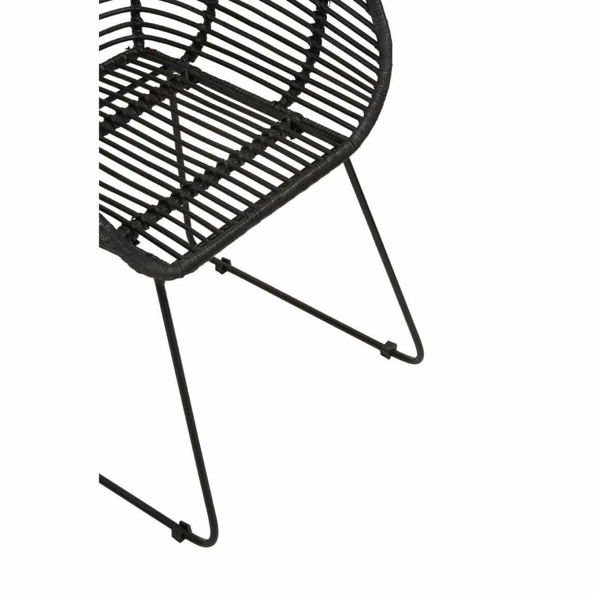 Lagom Black Natural Rattan Chair.