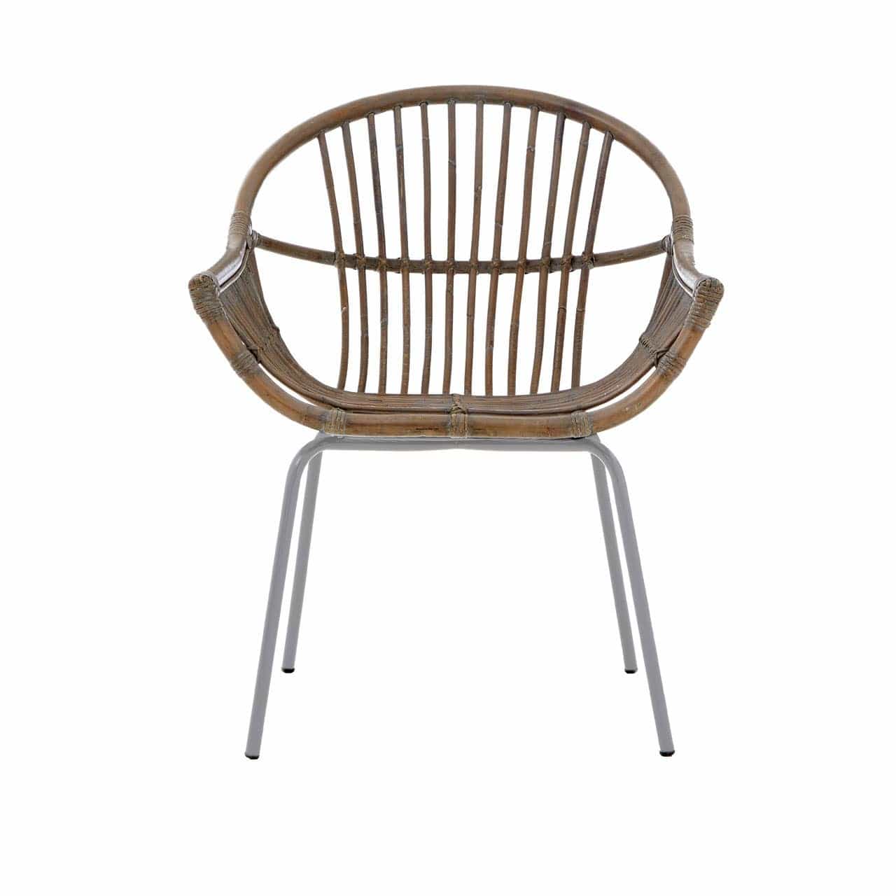 Noosa & Co. Living Lagom Grey Wash Natural Rattan Chair House of Isabella UK