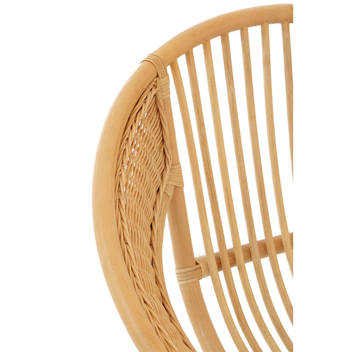 Lagom Natural Rattan And Black Iron Chair.