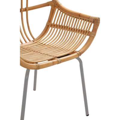 Noosa & Co. Living Lagom Natural Rattan Grey Metal Chair House of Isabella UK