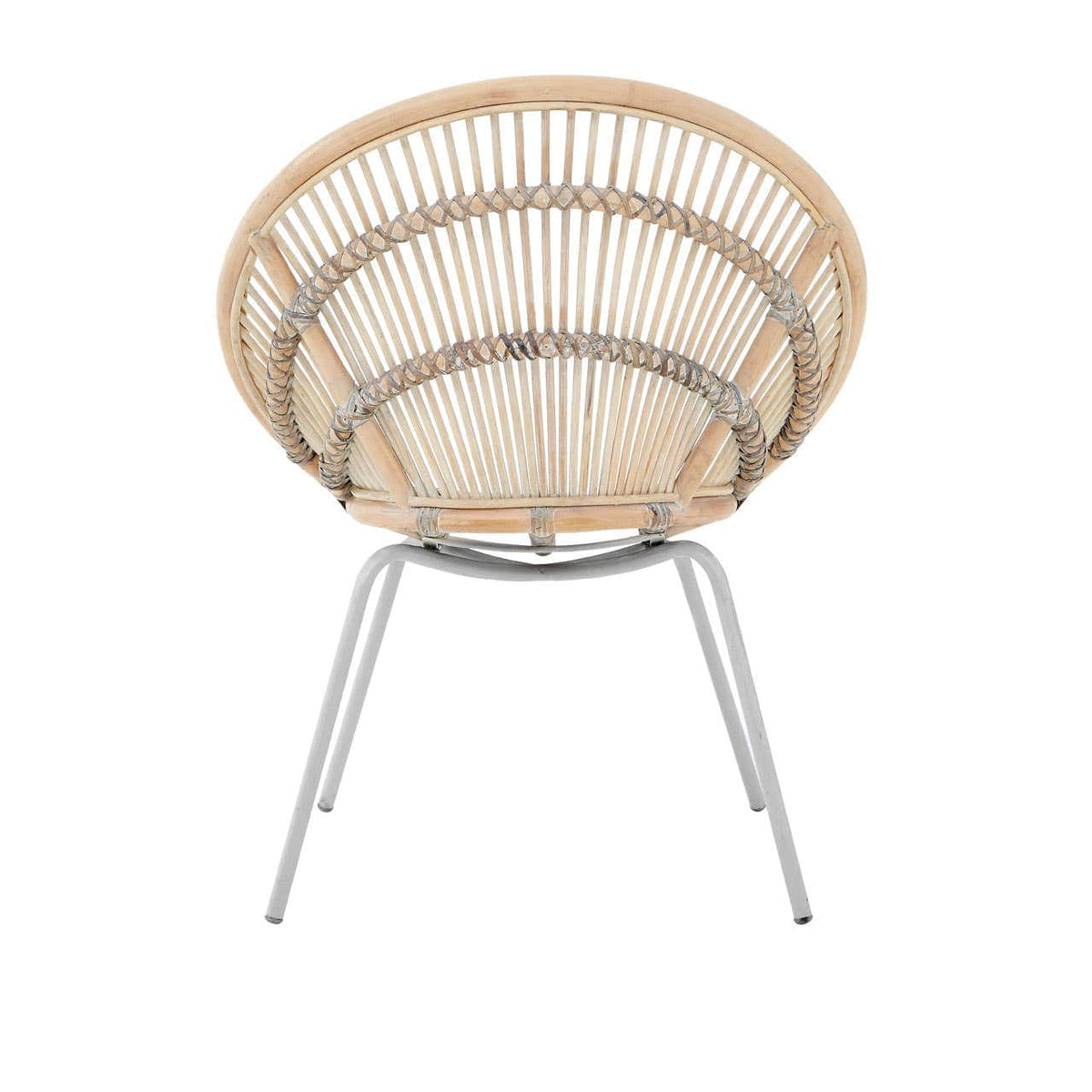Lagom White Washed Natural Rattan Chair.