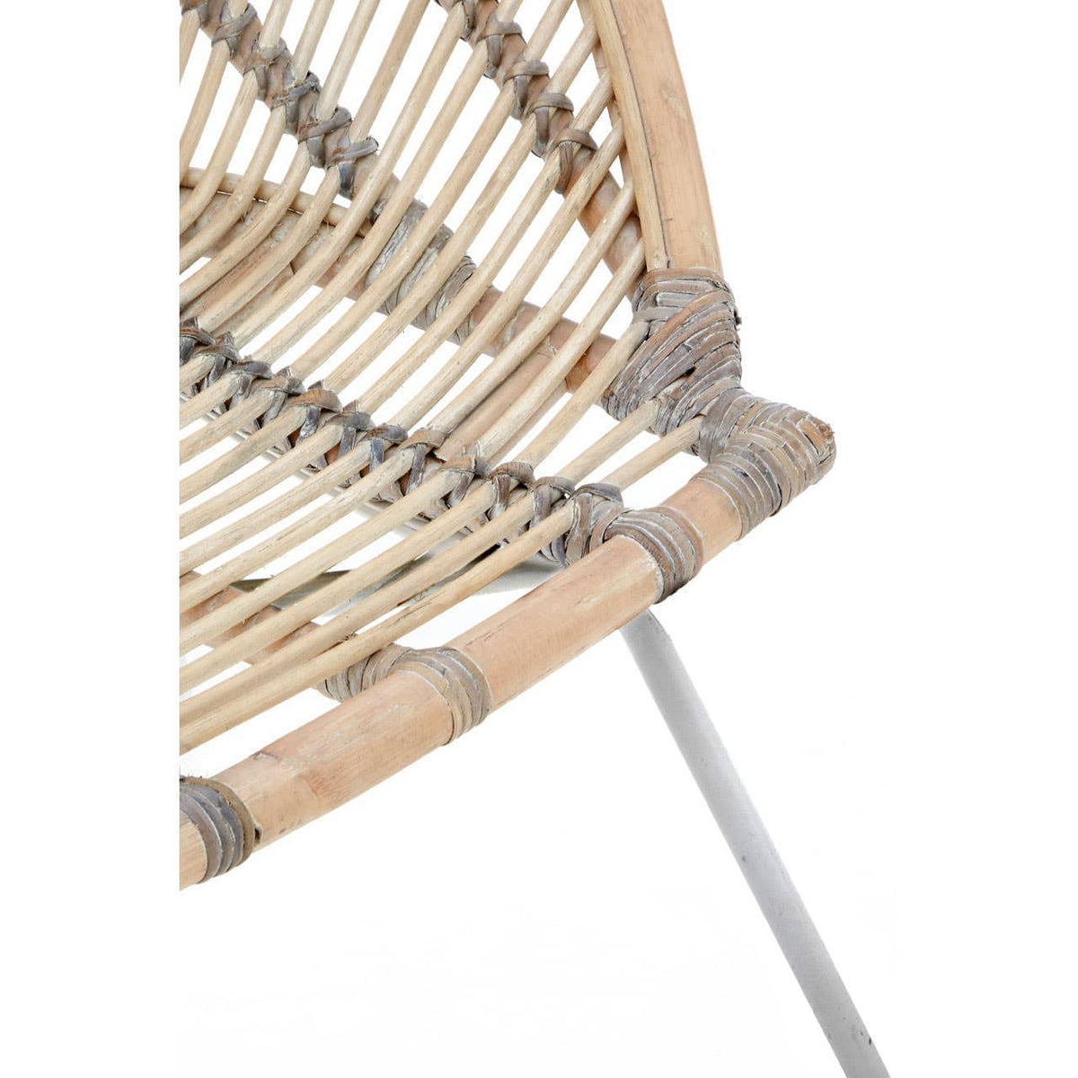 Lagom White Washed Natural Rattan Chair.