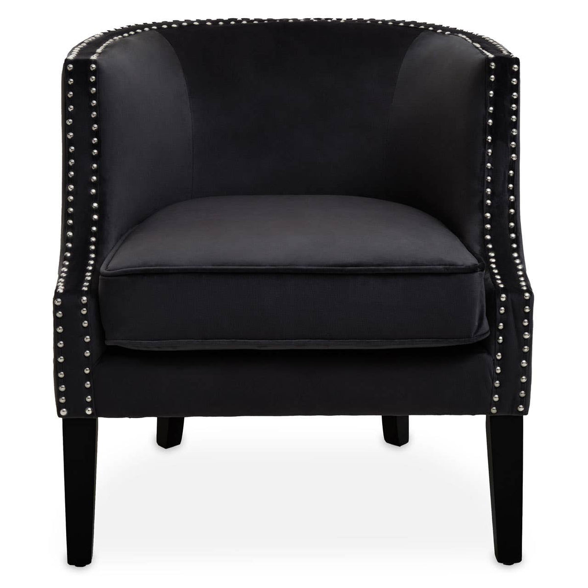 Larissa Black Velvet Studded Chair.