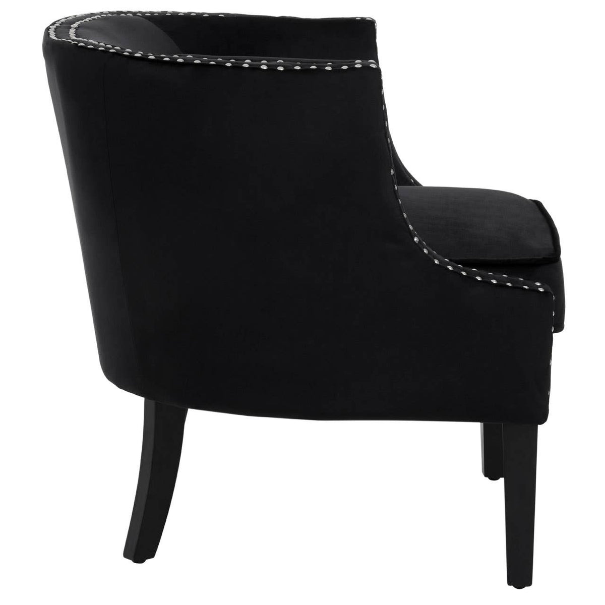 Larissa Black Velvet Studded Chair.