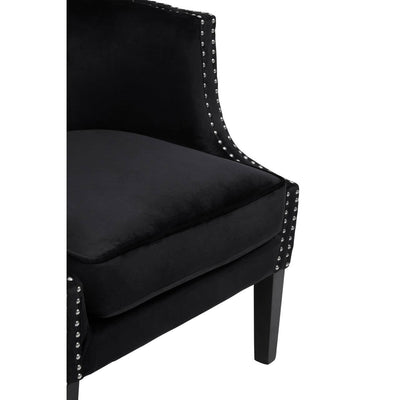 Noosa & Co. Living Larissa Black Velvet Studded Chair House of Isabella UK