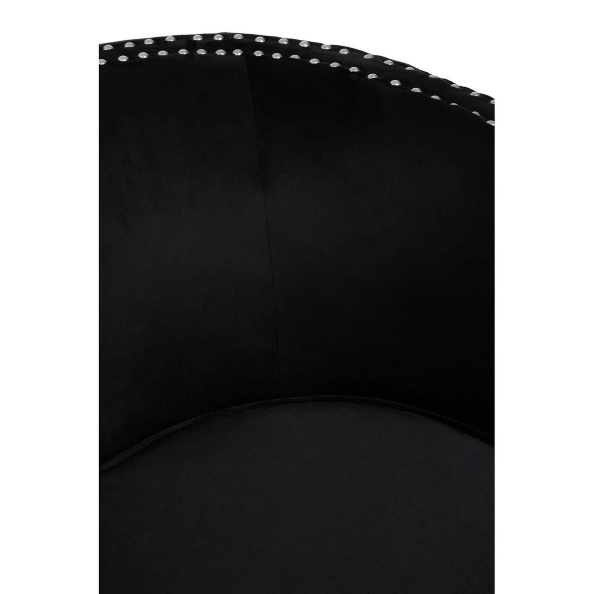 Larissa Black Velvet Studded Chair.