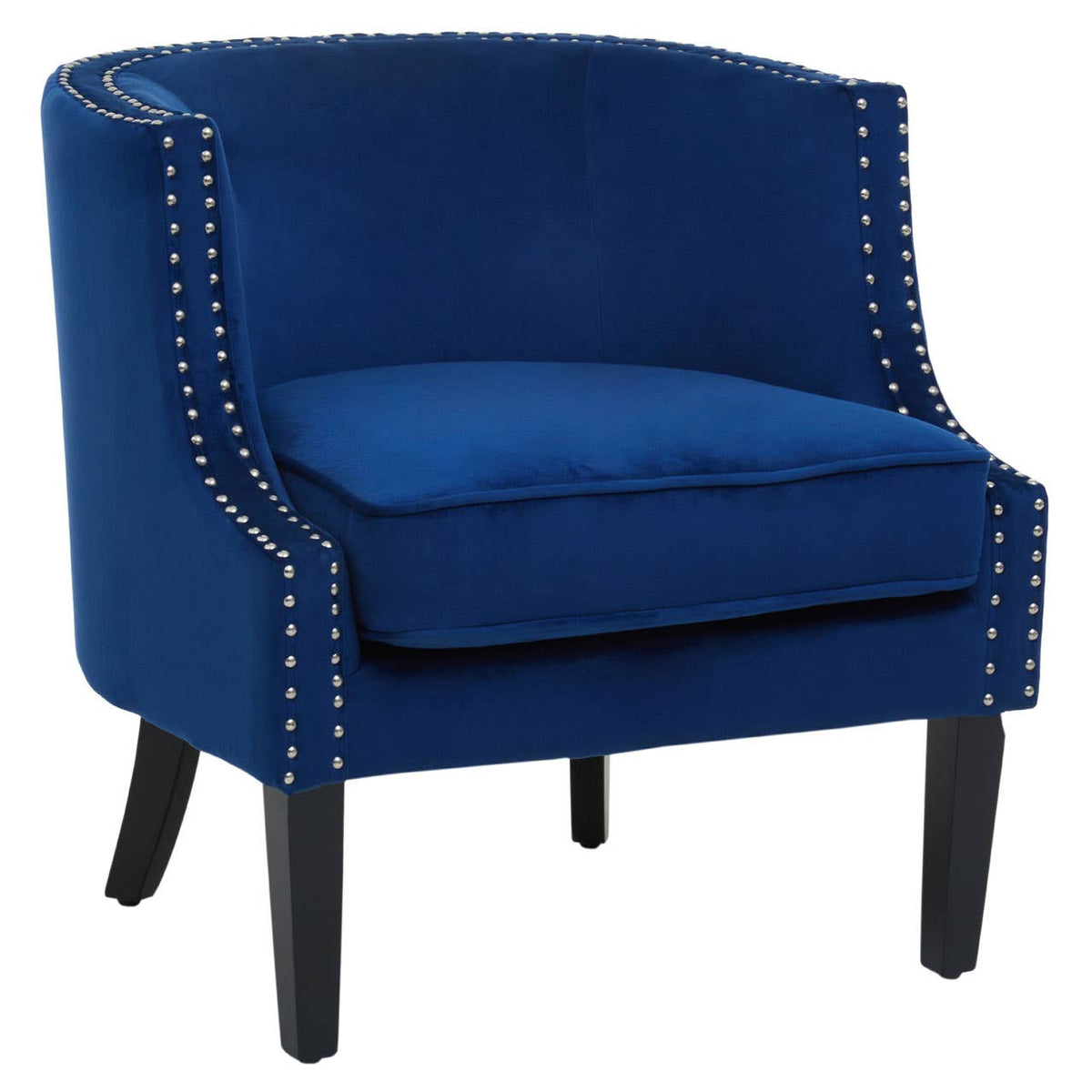 Larissa Blue Velvet Studded Chair.