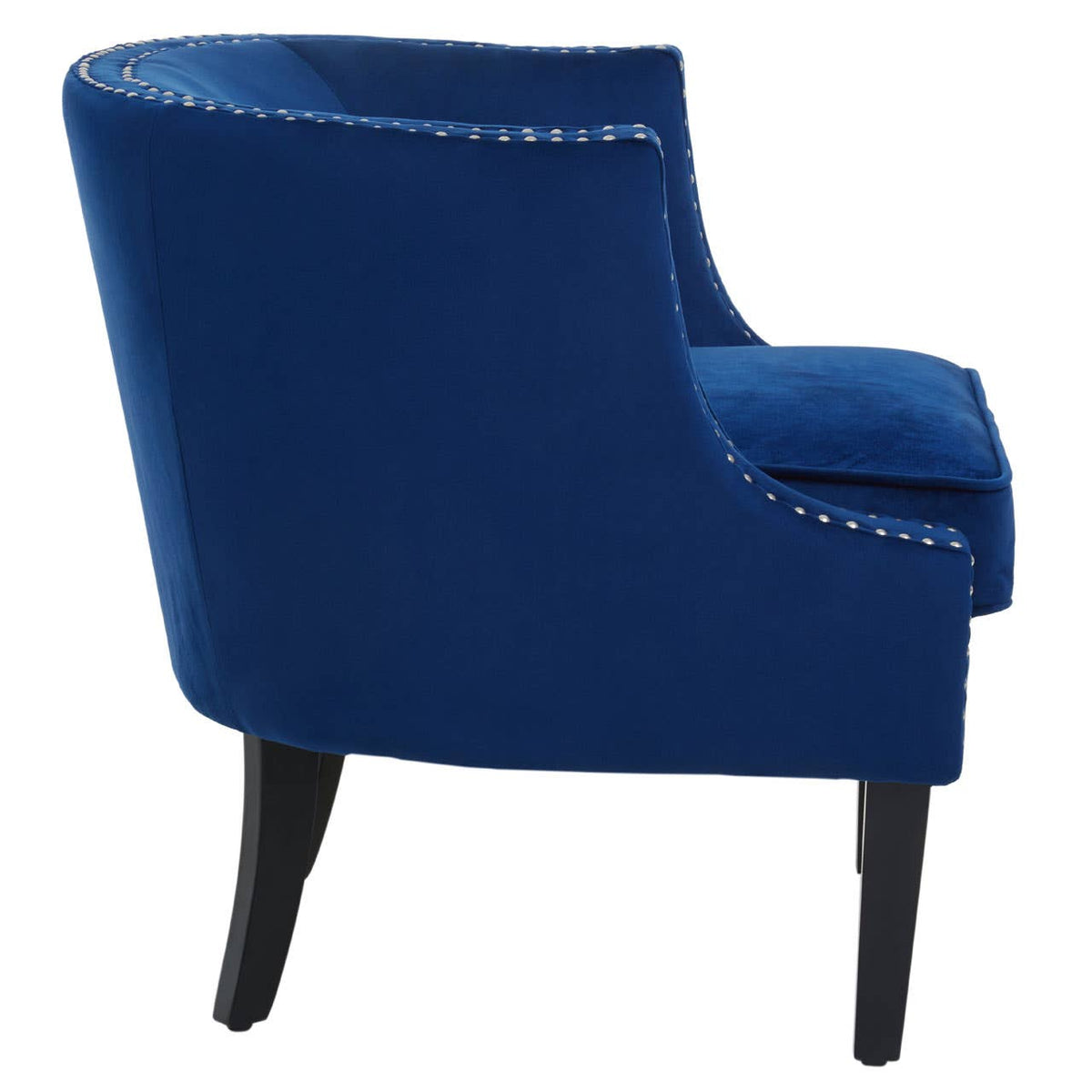 Larissa Blue Velvet Studded Chair.