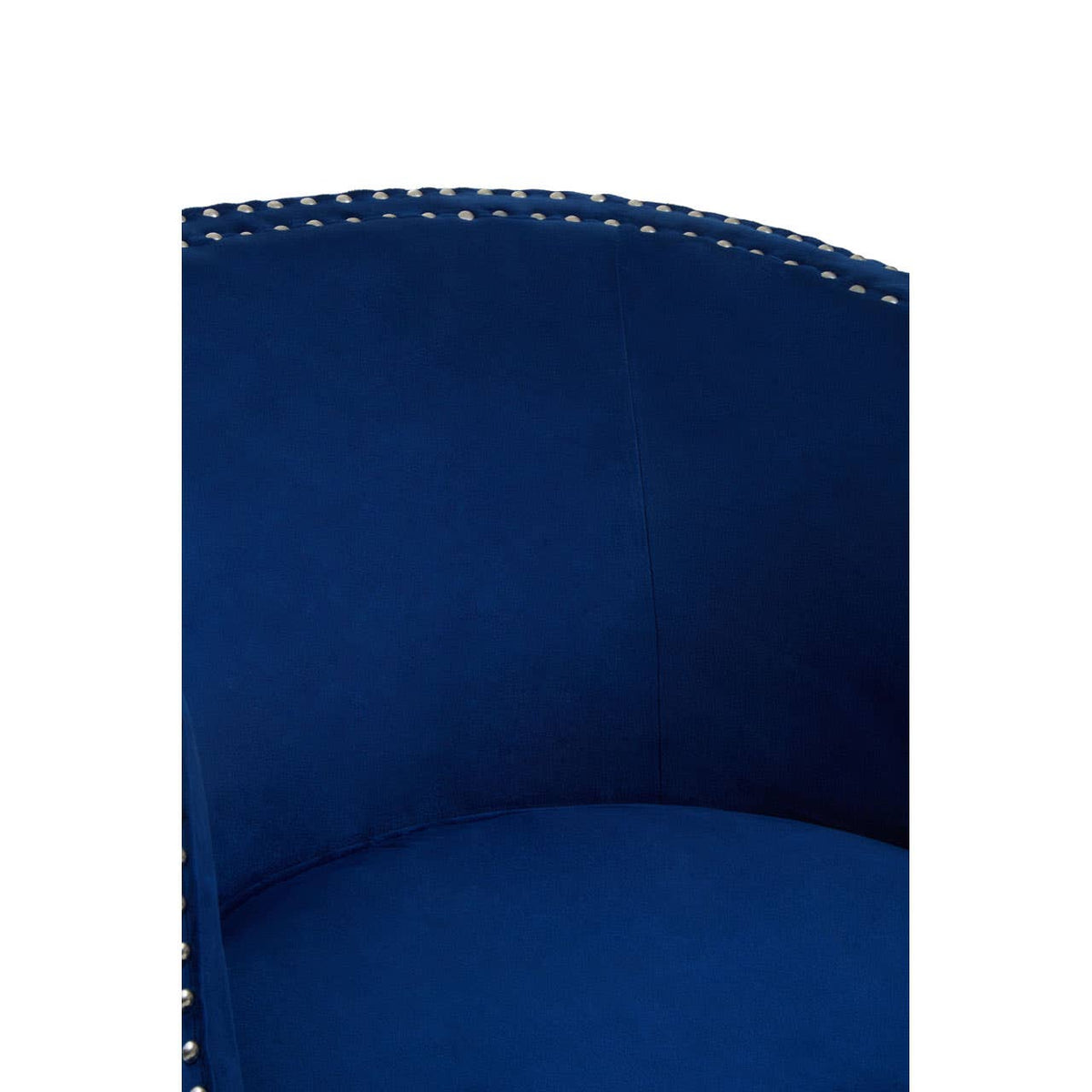 Larissa Blue Velvet Studded Chair.