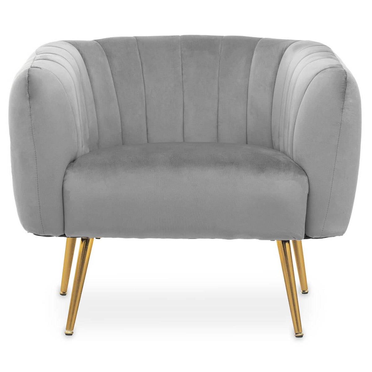 Larissa Grey Velvet Chair.