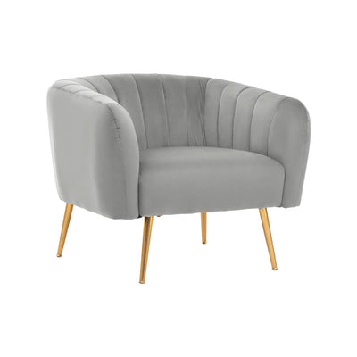 Noosa & Co. Living Larissa Grey Velvet Chair House of Isabella UK