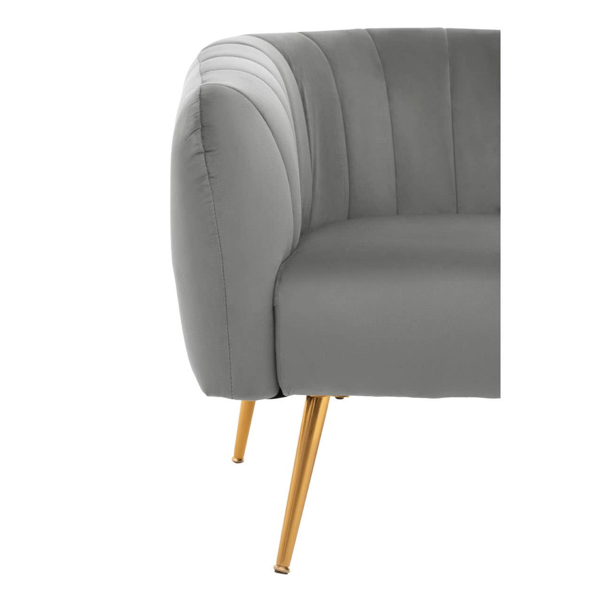 Larissa Grey Velvet Chair.