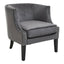 Larissa Grey Velvet Studded Chair.