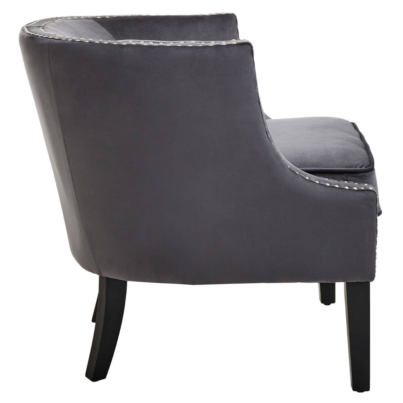 Noosa & Co. Living Larissa Grey Velvet Studded Chair House of Isabella UK