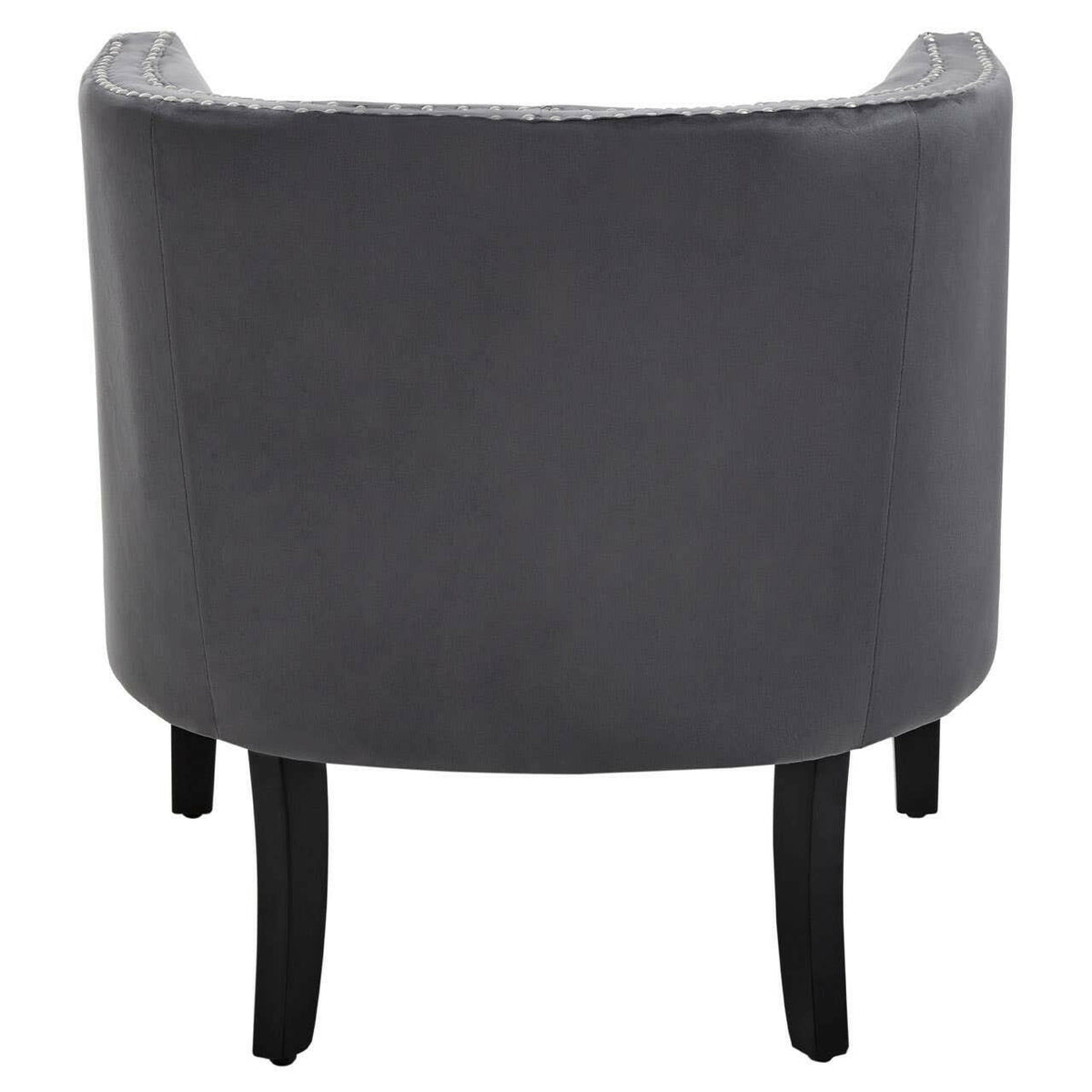 Larissa Grey Velvet Studded Chair.