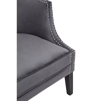 Noosa & Co. Living Larissa Grey Velvet Studded Chair House of Isabella UK