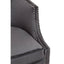 Larissa Grey Velvet Studded Chair.
