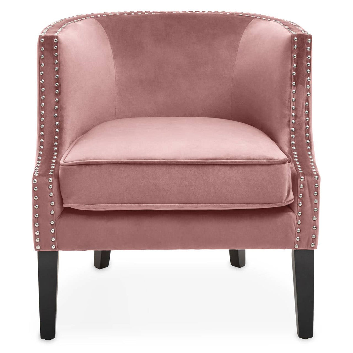 Larissa Pink Velvet Studded Chair.