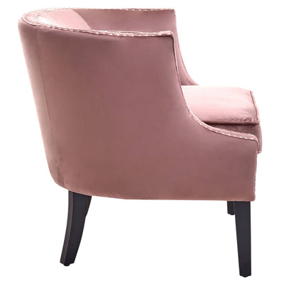 Noosa & Co. Living Larissa Pink Velvet Studded Chair House of Isabella UK