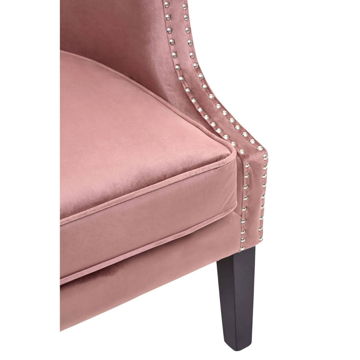 Larissa Pink Velvet Studded Chair.