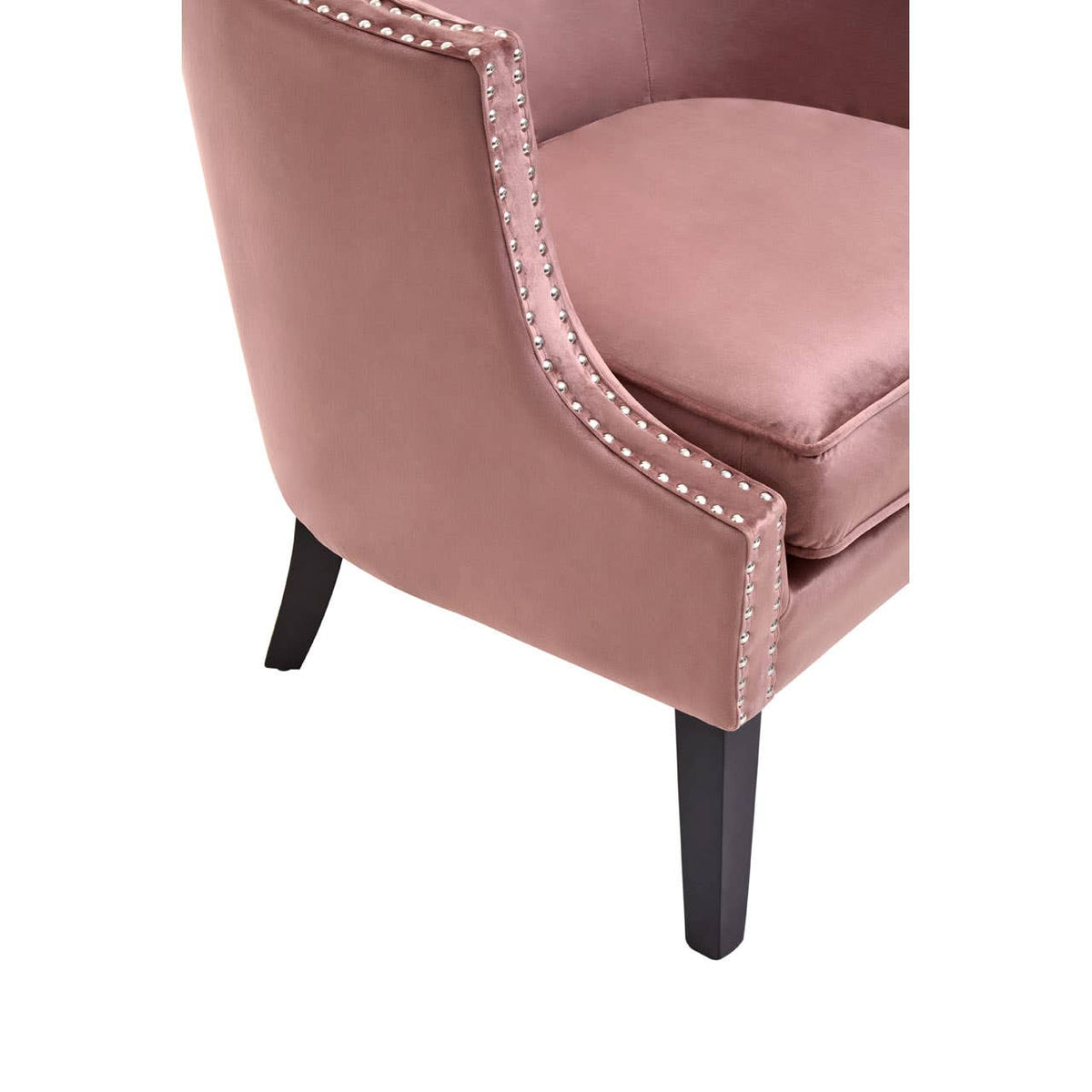 Larissa Pink Velvet Studded Chair.