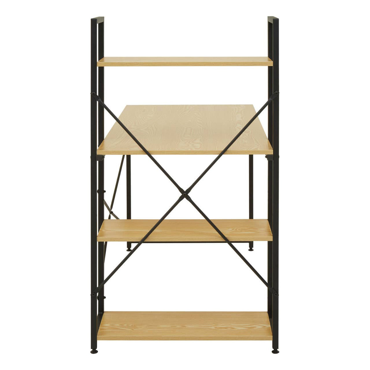 Laxton Light Yellow Desk With Shelves.