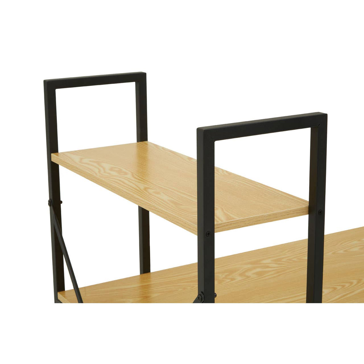 Laxton Light Yellow Desk With Shelves.