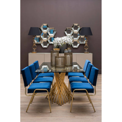 Noosa & Co. Living Lexa Blue Velvet Chair House of Isabella UK