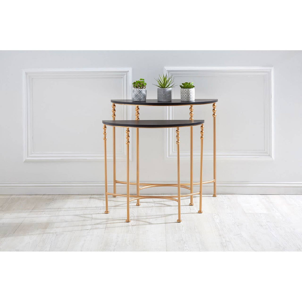 Lexa Half Round Console Tables - Set Of 2.