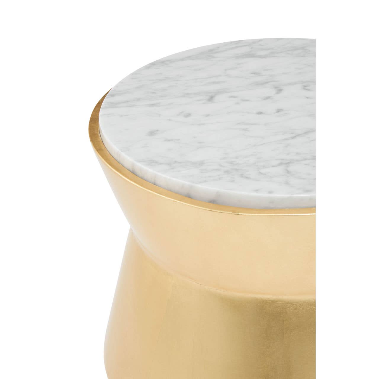 Noosa & Co. Living Lino Large Gold Drum Side Table House of Isabella UK