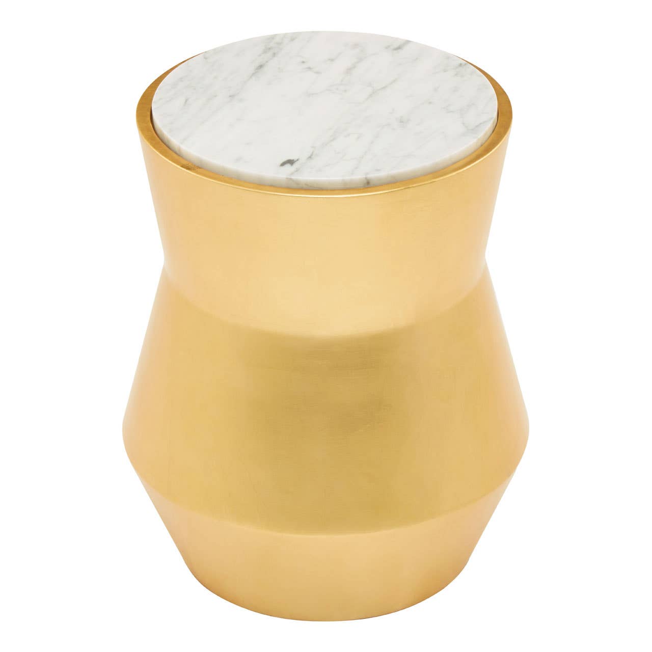 Noosa & Co. Living Lino Small Gold Drum Side Table House of Isabella UK