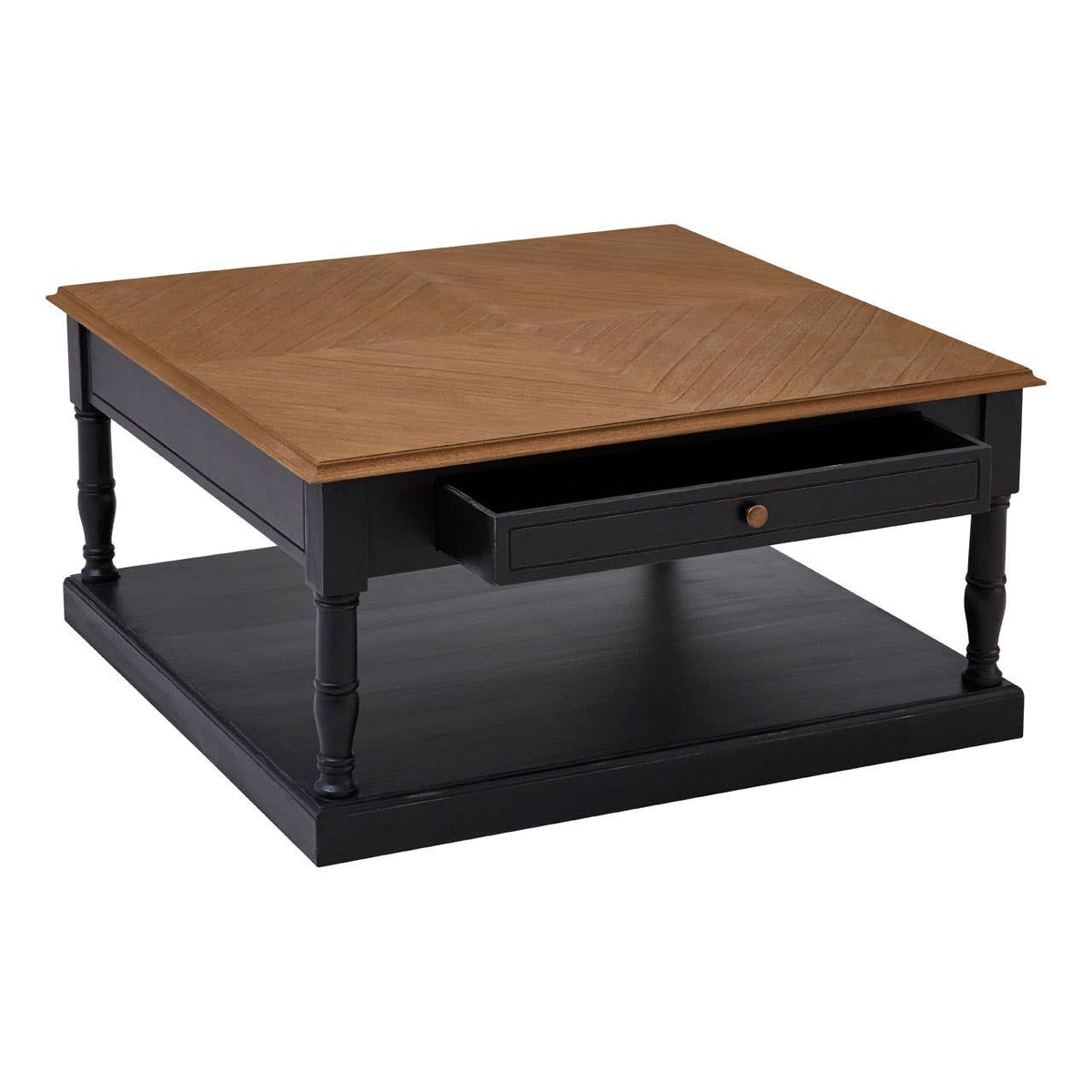 Loire 1 Drawer Black Coffee Table.