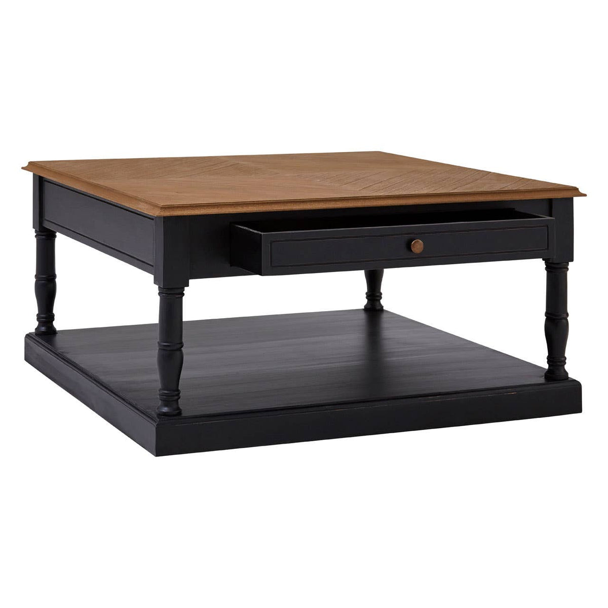 Loire 1 Drawer Black Coffee Table.