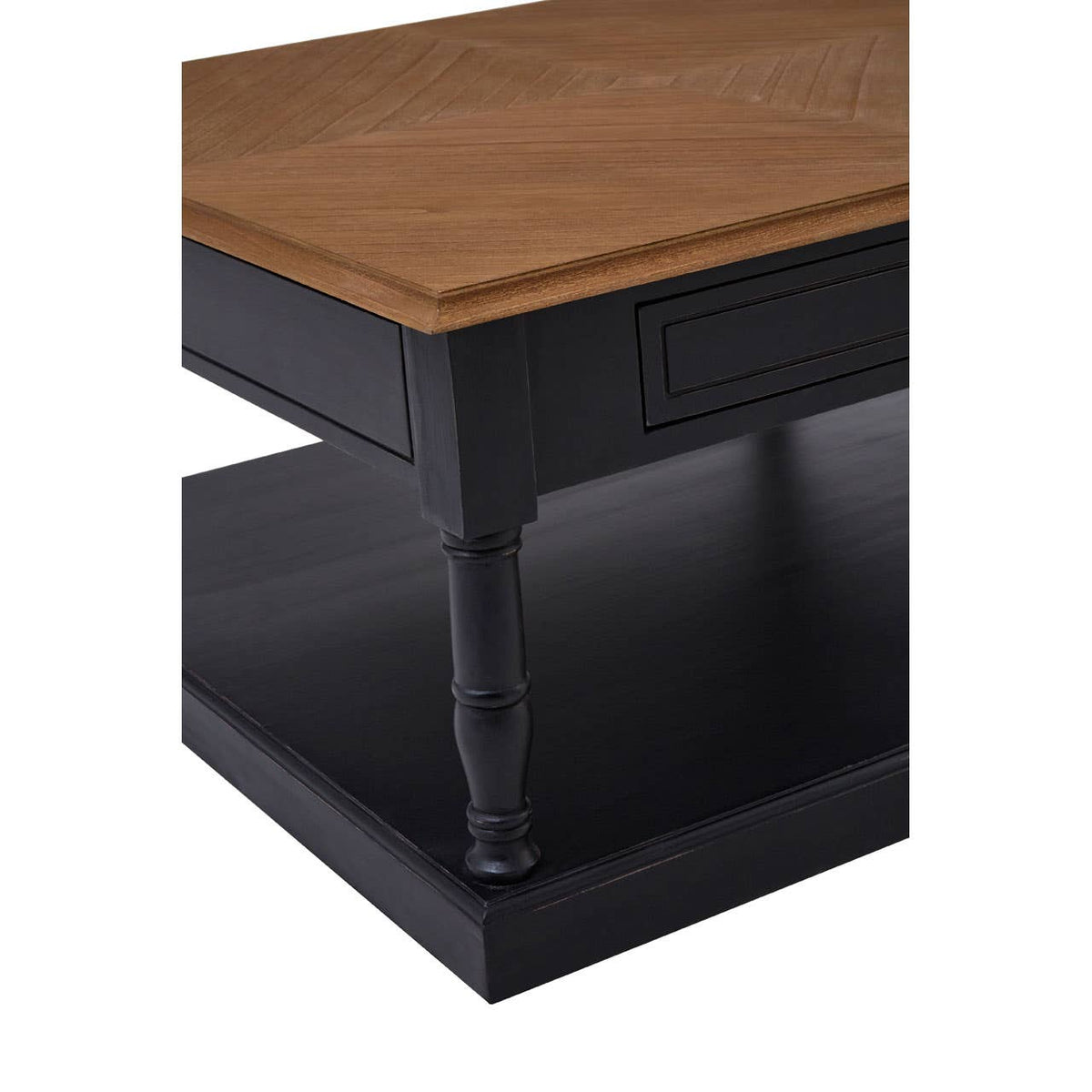 Loire 1 Drawer Black Coffee Table.
