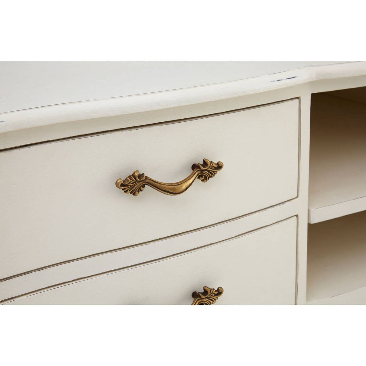 Loire 4 Drawers/2 Shelves White Media Unit.