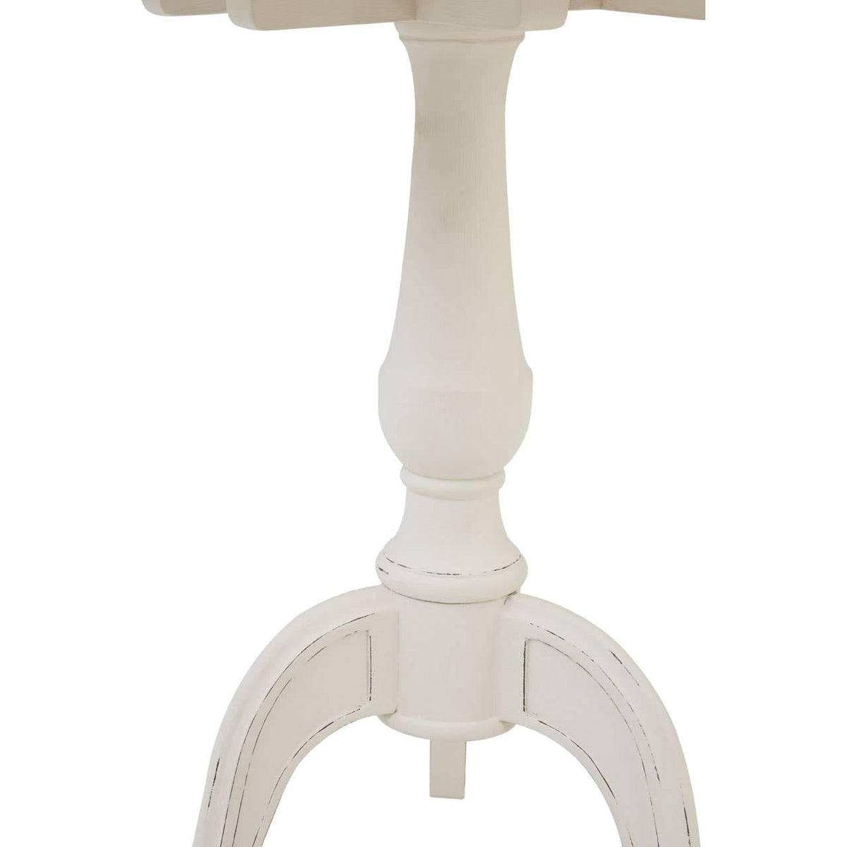 Loire Round White Pedestal Table.