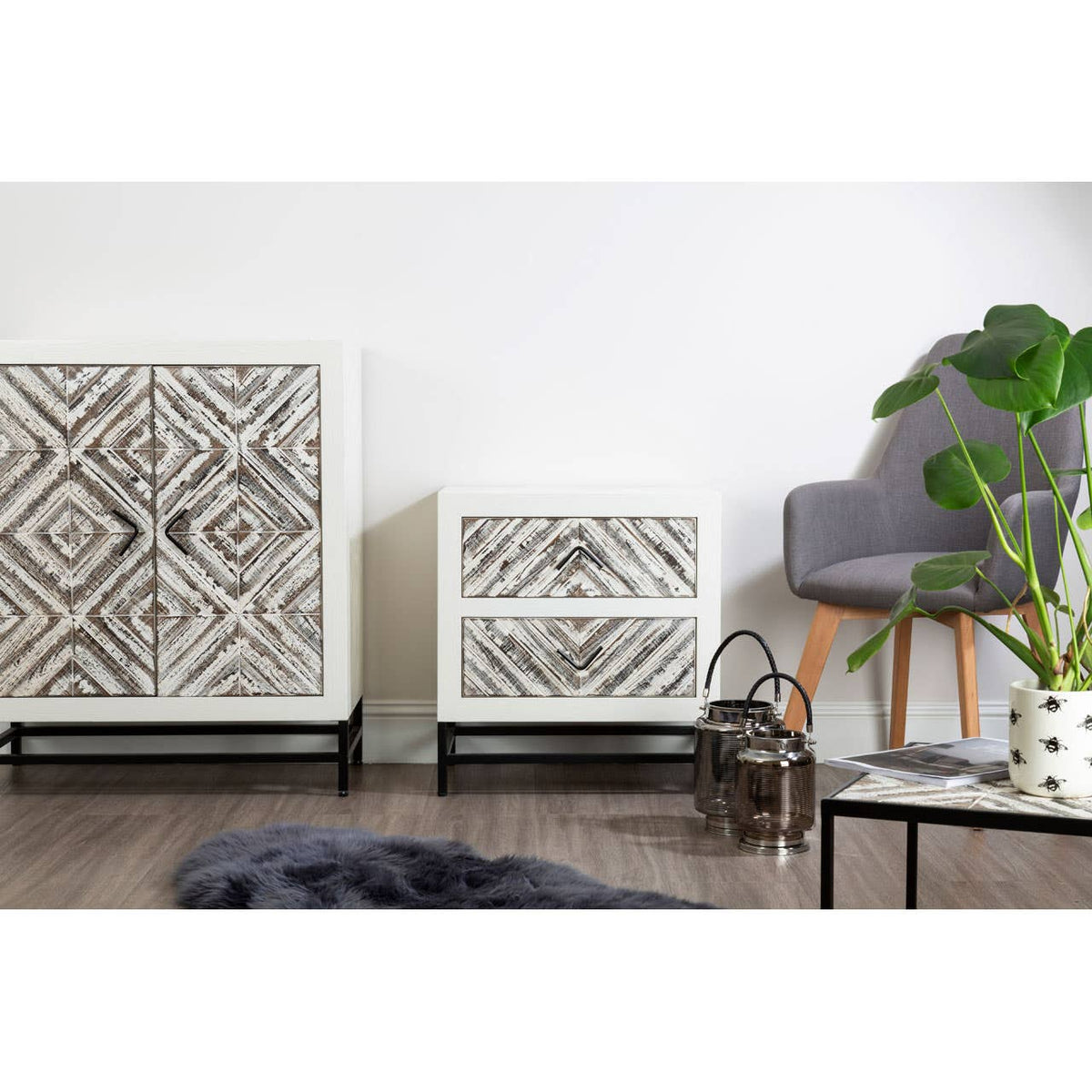 Lombok 2 Drawer Cabinet.