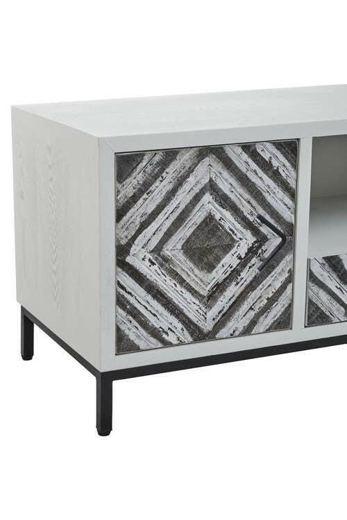 Lombok White Frame Media Unit.