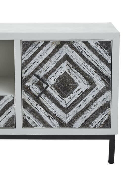 Lombok White Frame Media Unit.