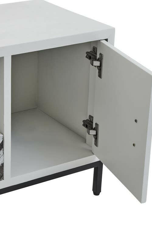 Lombok White Frame Media Unit.