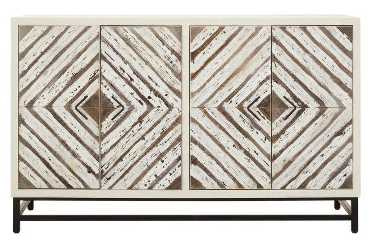 Noosa & Co. Living Lombok Wood Pattern Door Sideboard House of Isabella UK