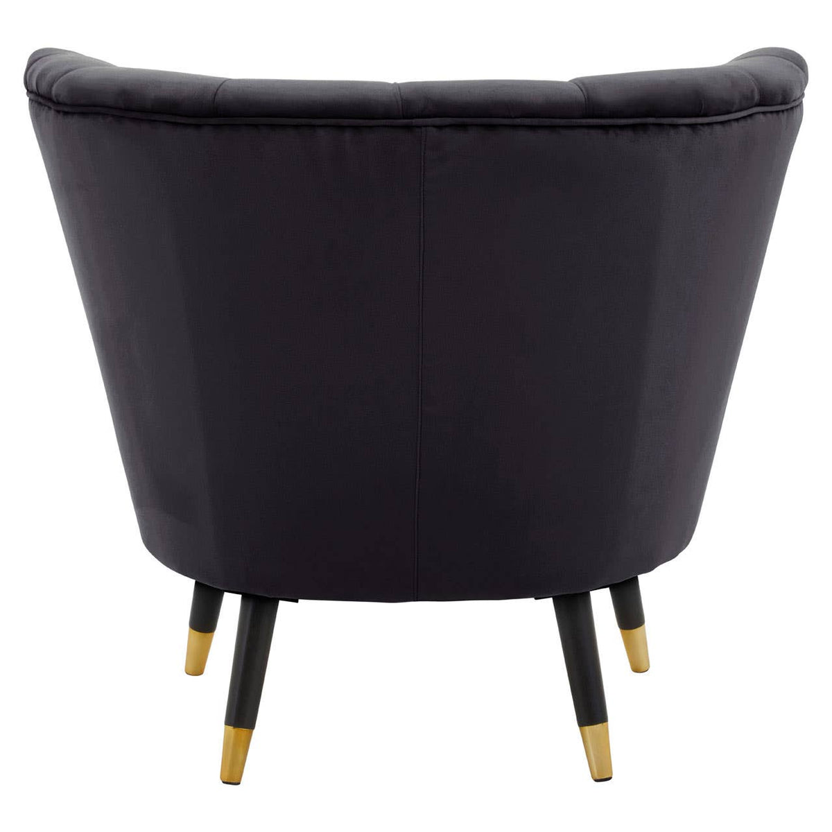 Loretta Black Velvet Shell Accent Chair.