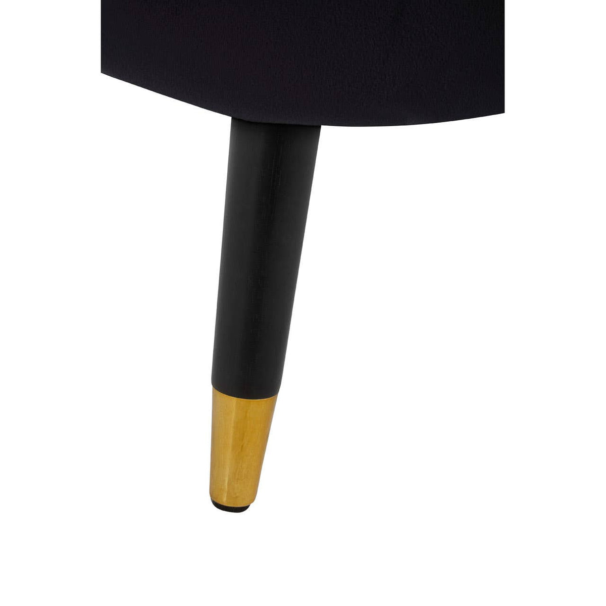 Loretta Black Velvet Shell Accent Chair.